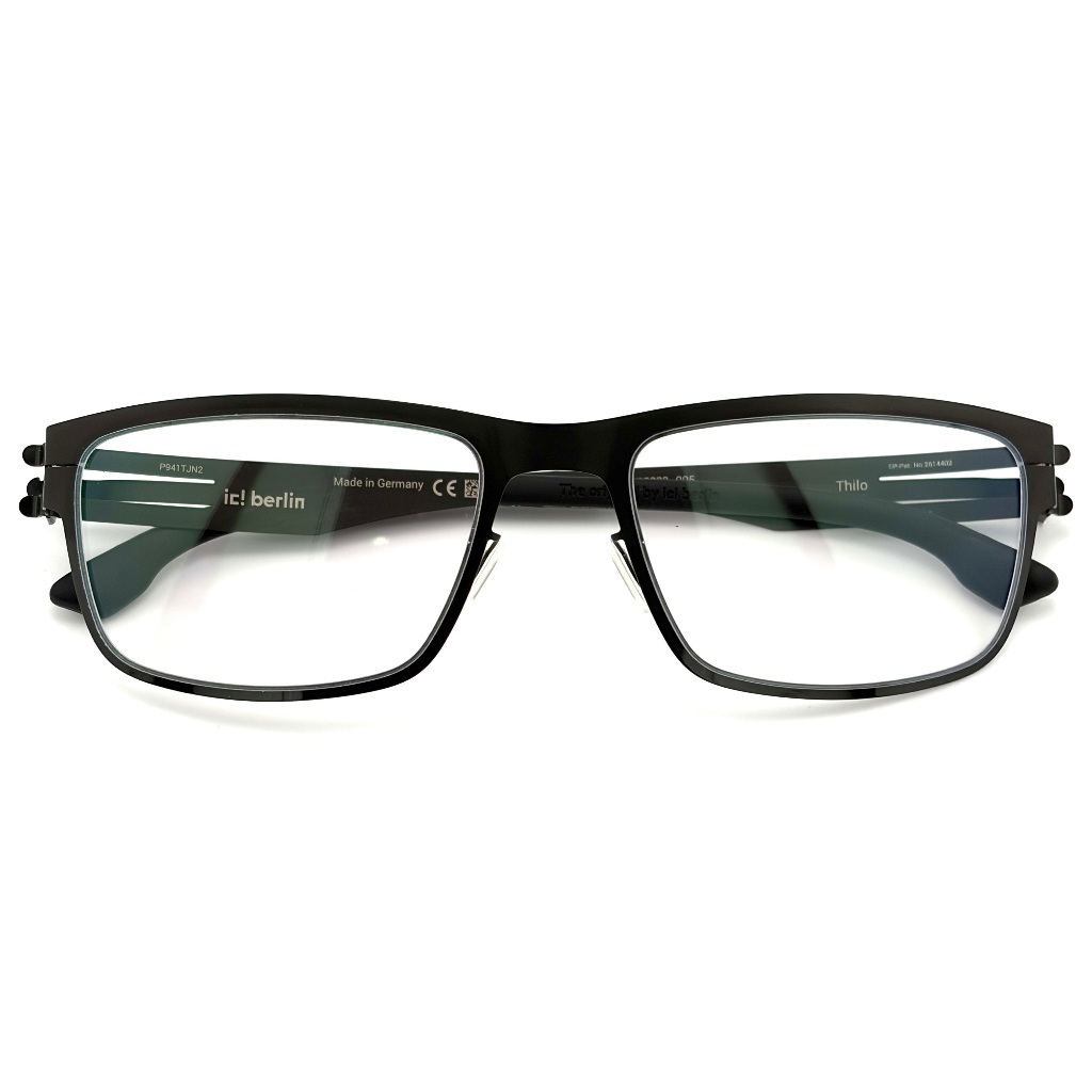 【ic! berlin】Thilo Black Shiny Black-54mm光學眼鏡(IC5323 005)