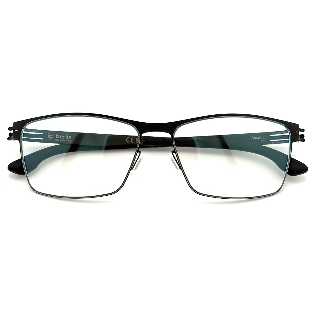 【ic! berlin】Stuart L Black-55mm光學眼鏡(IC5059 002)