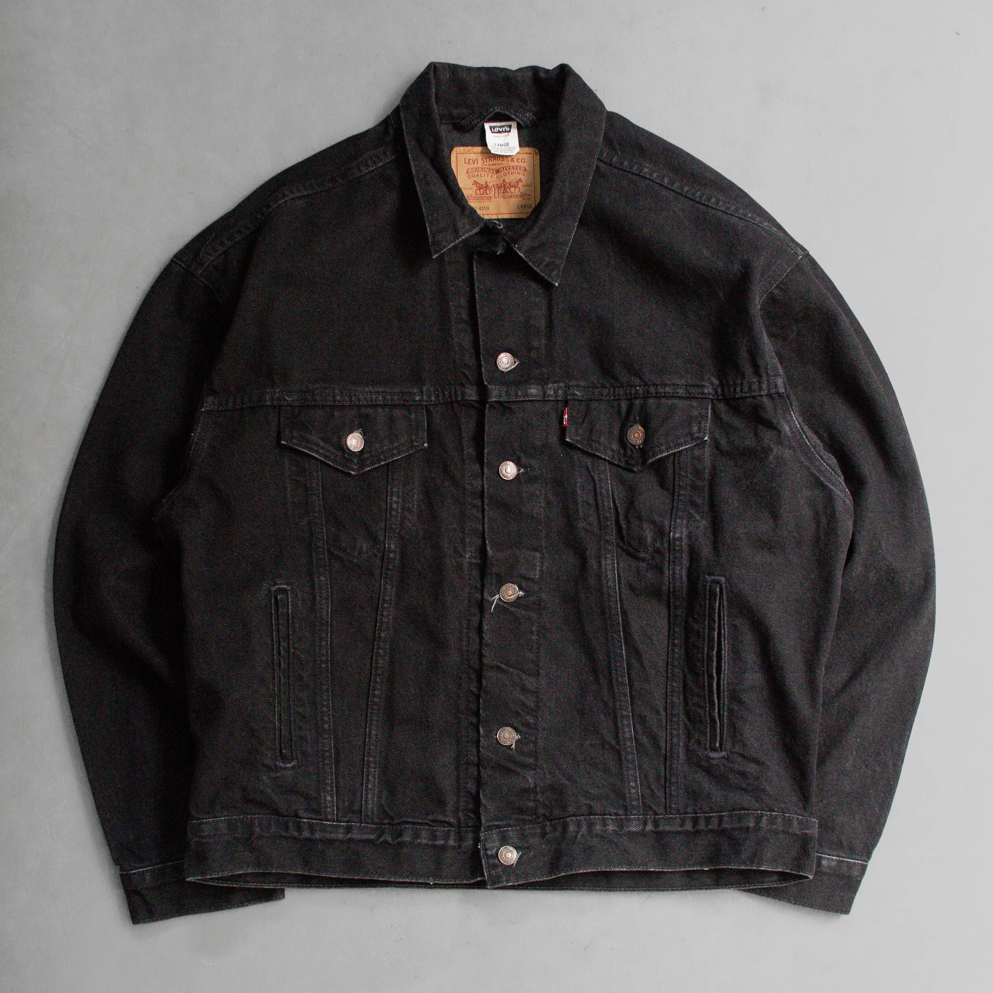 90S LEVIS BLACK DENIM JACKET 美國 黑丹寧 卡車司機 外套 夾克