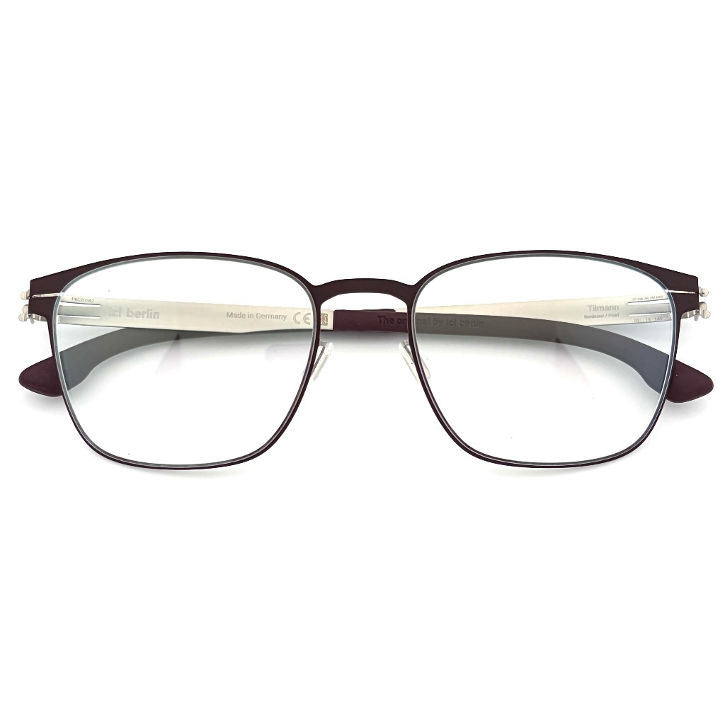 【ic! berlin】Tilmann Bordeaux Pearl-53mm光學眼鏡(IC5065 071)