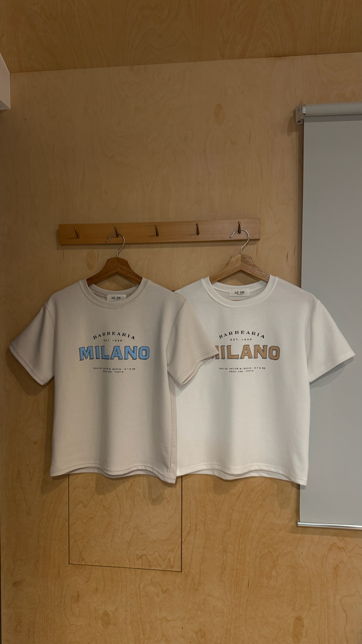 撞色英字太空棉 T-shirt