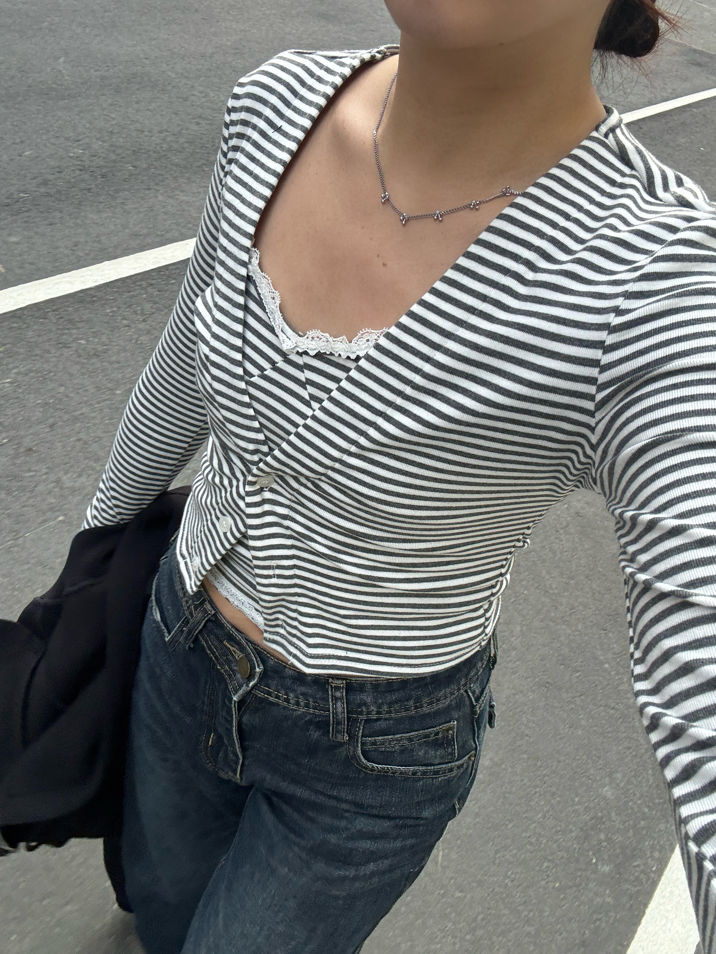 蕾絲條紋背心兩件套🐰