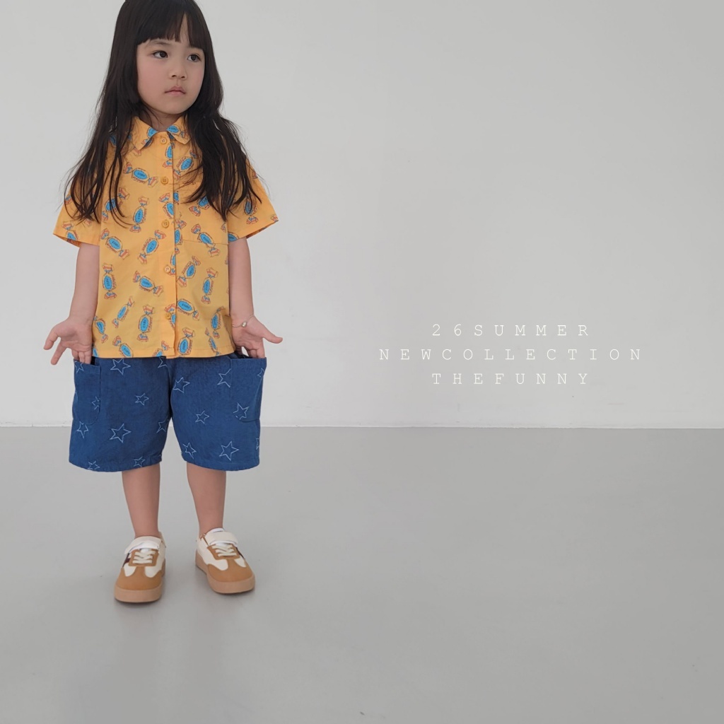 正韓夏thefunny 兩色逗趣糖果襯衫
