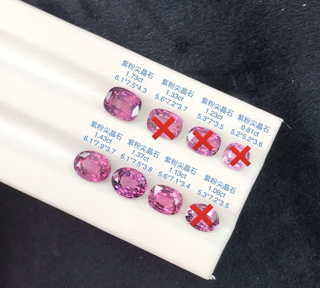 浪漫紫粉尖晶石｜裸石