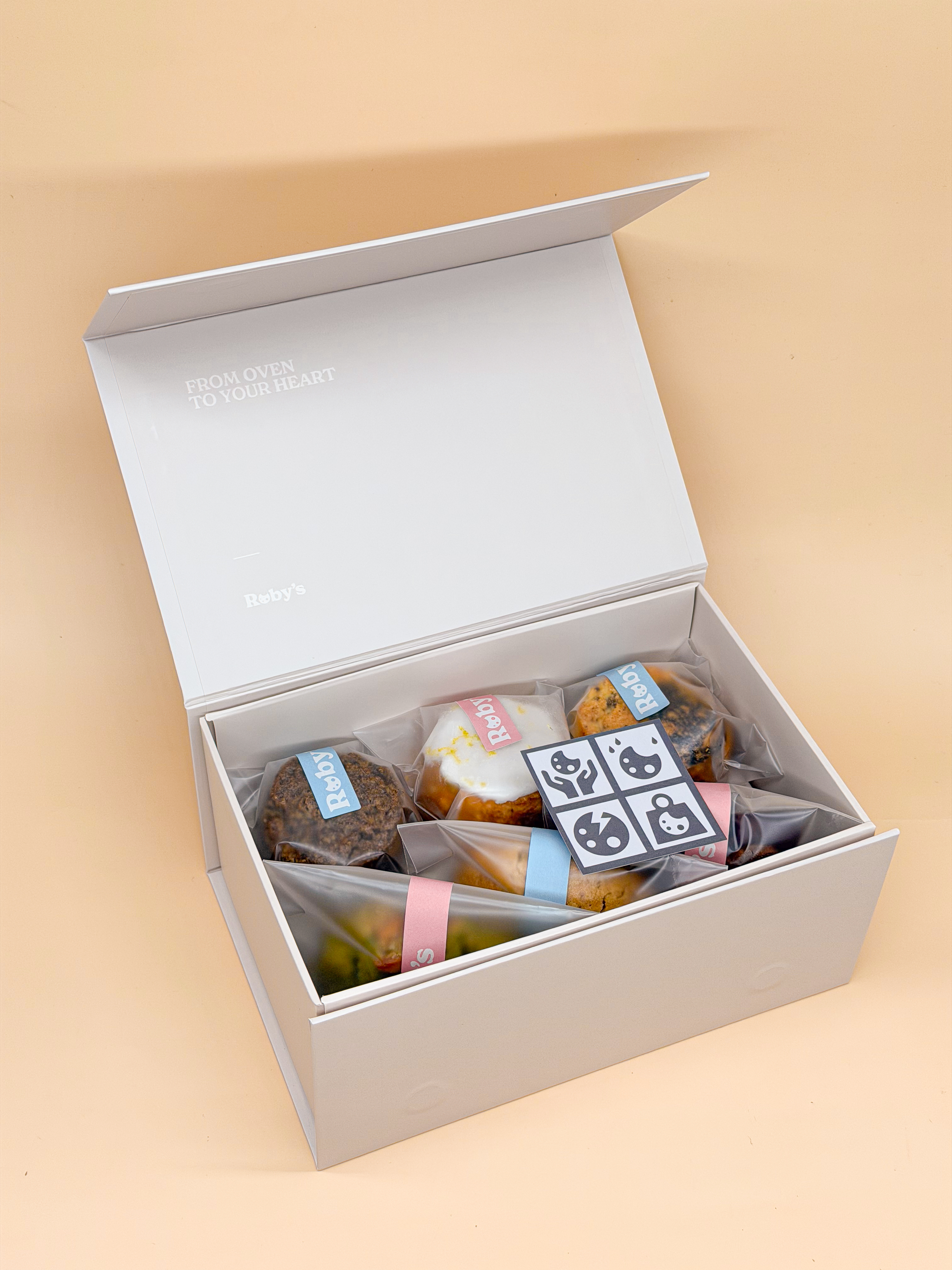 精裝彌月禮盒：3司康 + 3餅乾（30 盒起訂）