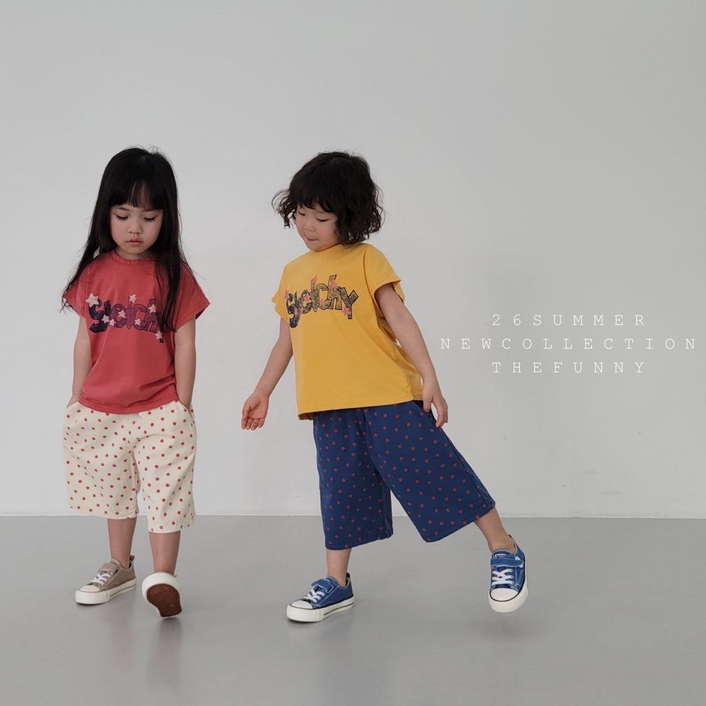 正韓夏thefunny 星星字母短袖上衣