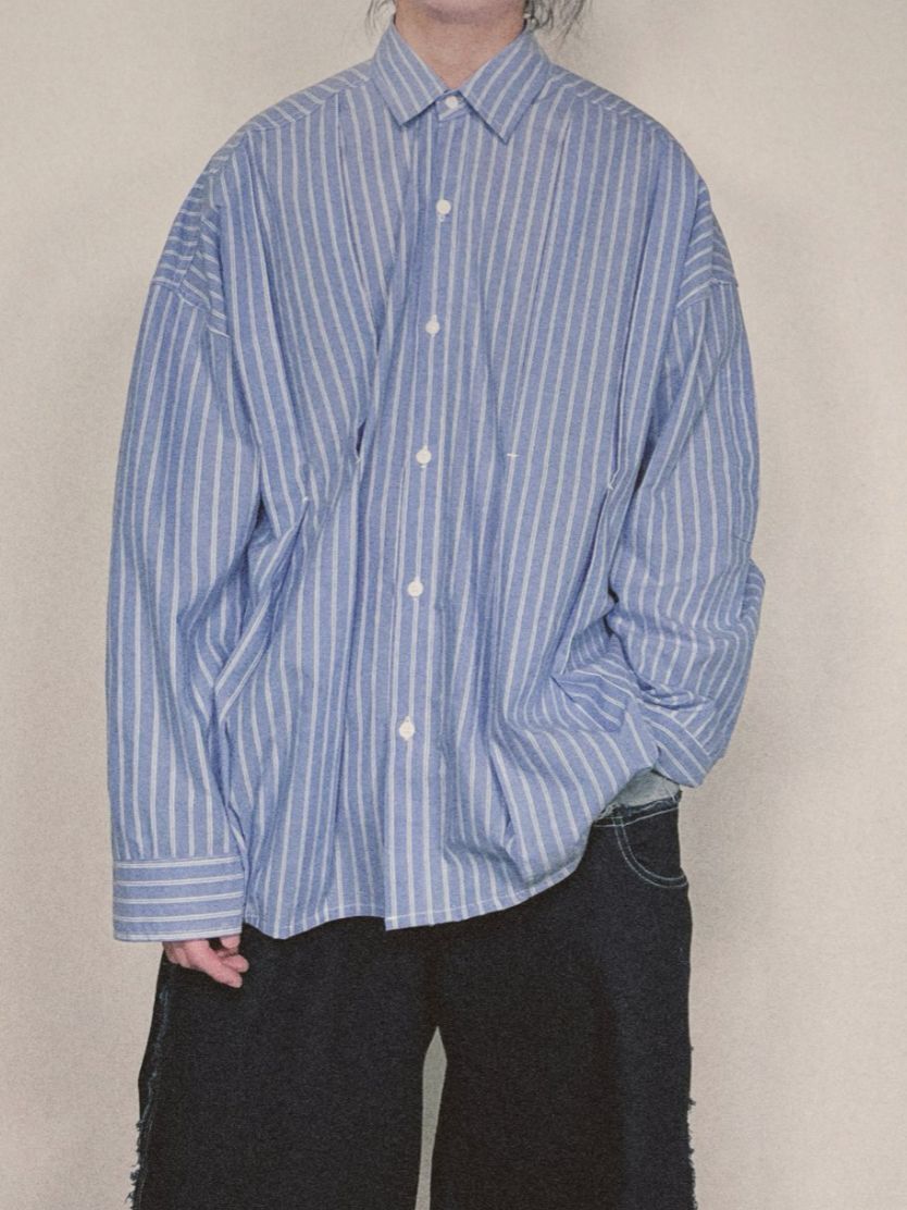 直紋長袖恤衫 S3476