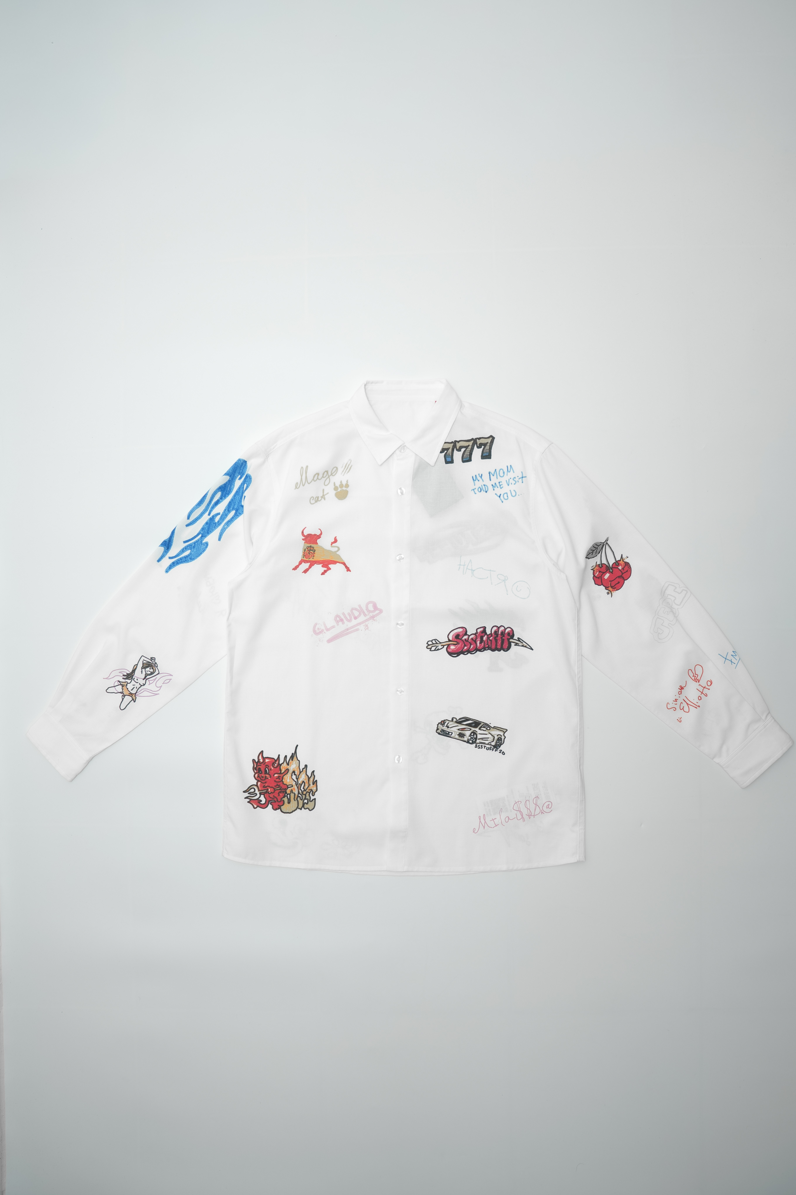 【Focus Store】現貨秒發 SSSTUFFF SS26 Plaster Cast  LS Shirt 拼貼襯衫 SSS-SS26-SHTP01