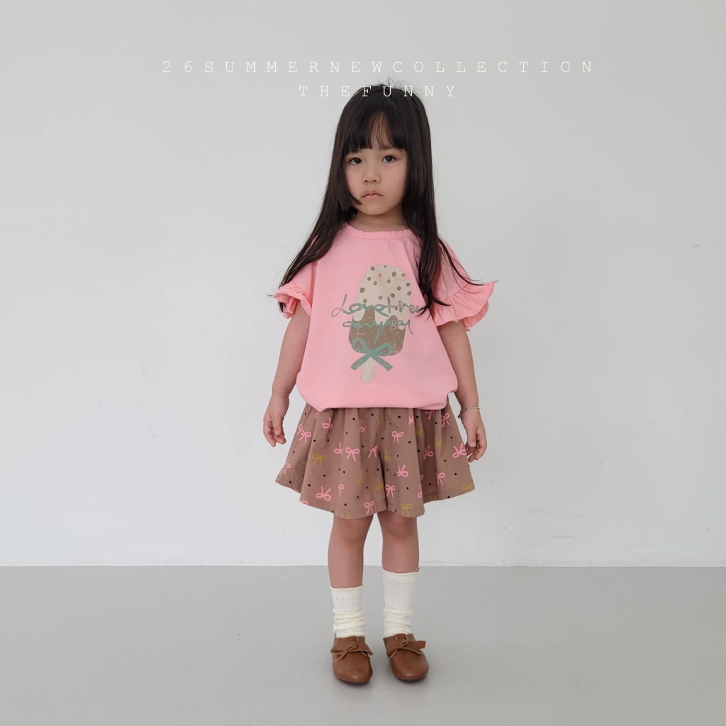 正韓夏thefunny 蝴蝶結冰棒飛袖上衣