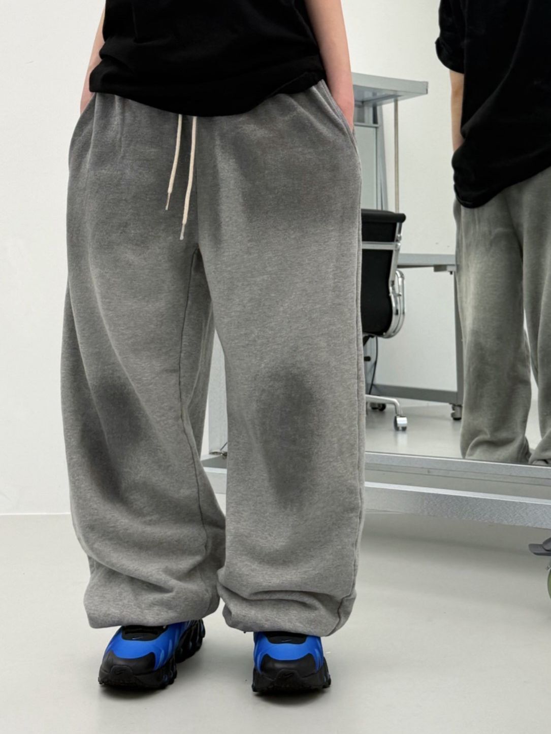 仿污束腳運動褲 P3263