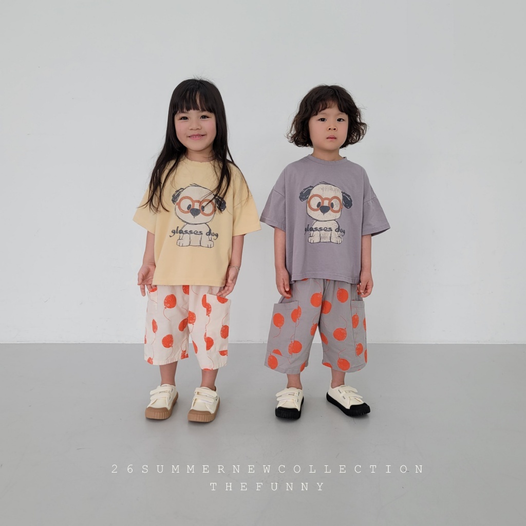正韓夏thefunny 眼鏡狗狗短袖上衣
