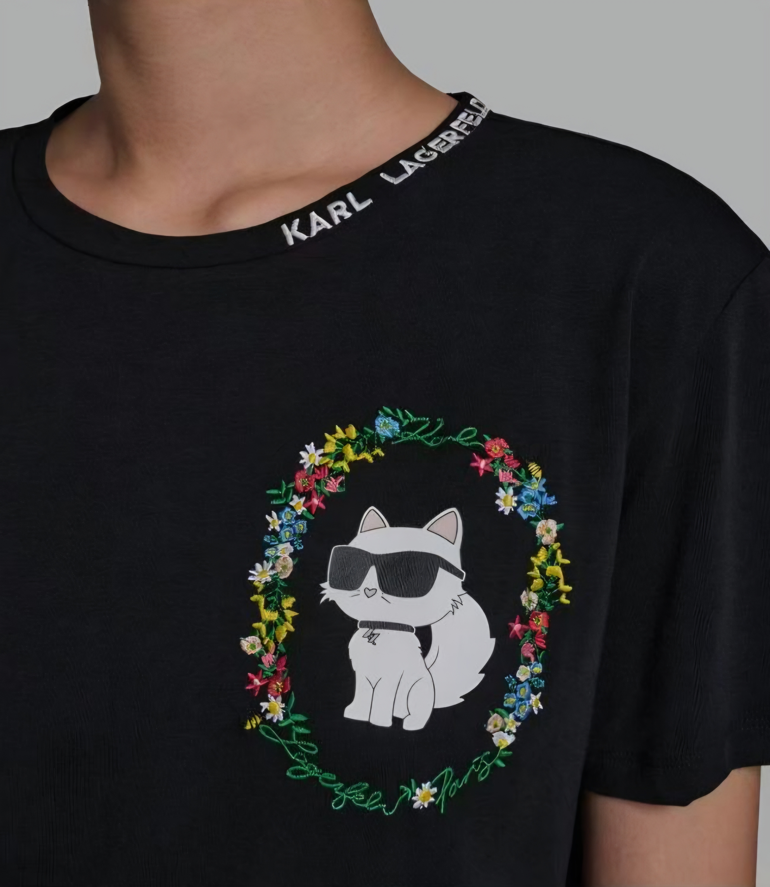 KARL 老佛爺 花圈圖案 女款 Tee