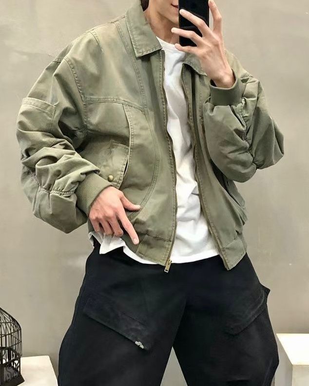 淨色反領拉鍊外套 VAMPIRE-008JK