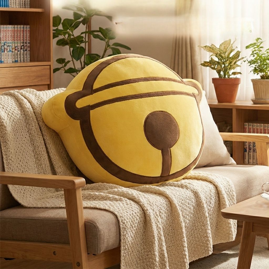 多啦A夢 ~ 毛絨抱枕咕臣/坐墊 鈴噹