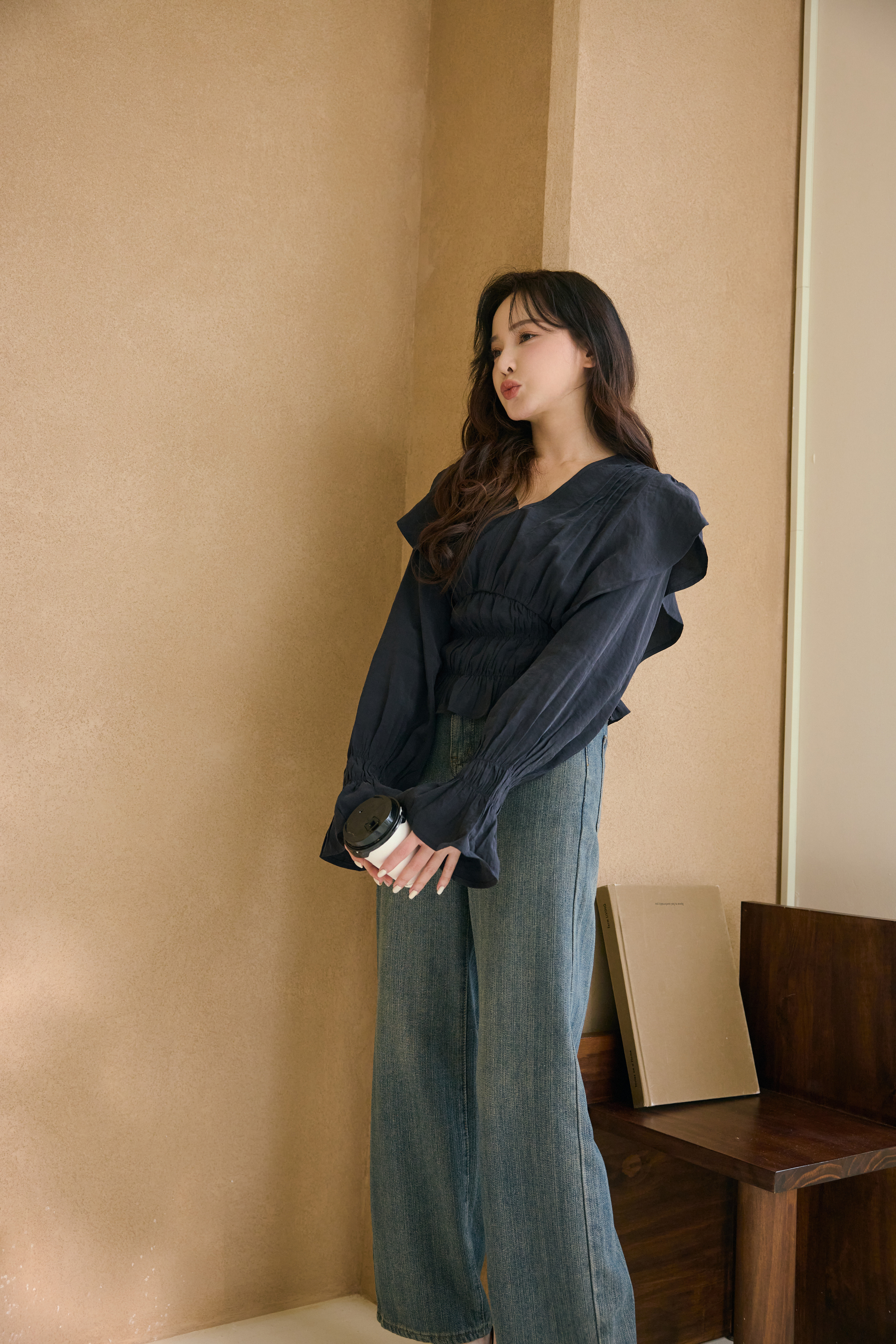 4EVER經典直筒牛仔褲（牛仔）