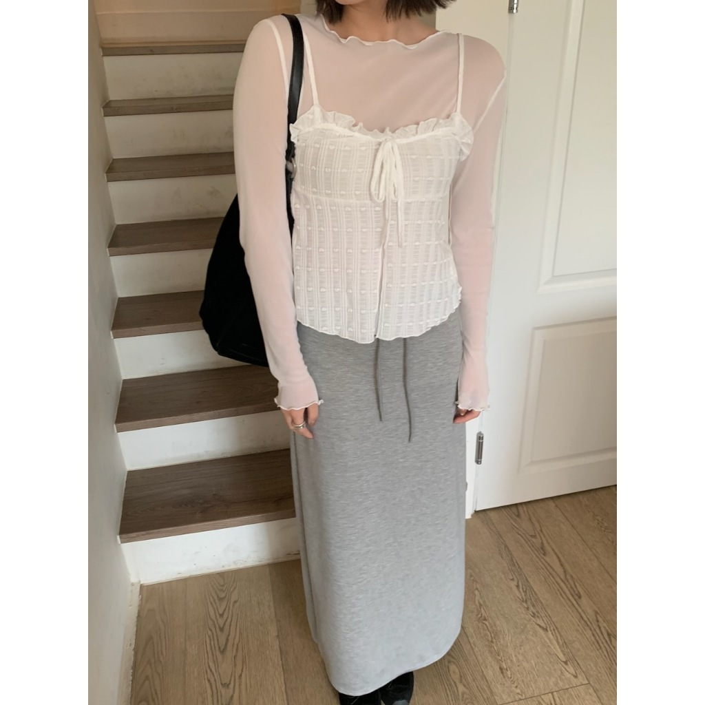 A26 一瞬間好心動！彈力愛心刺繡小吊帶 #8506