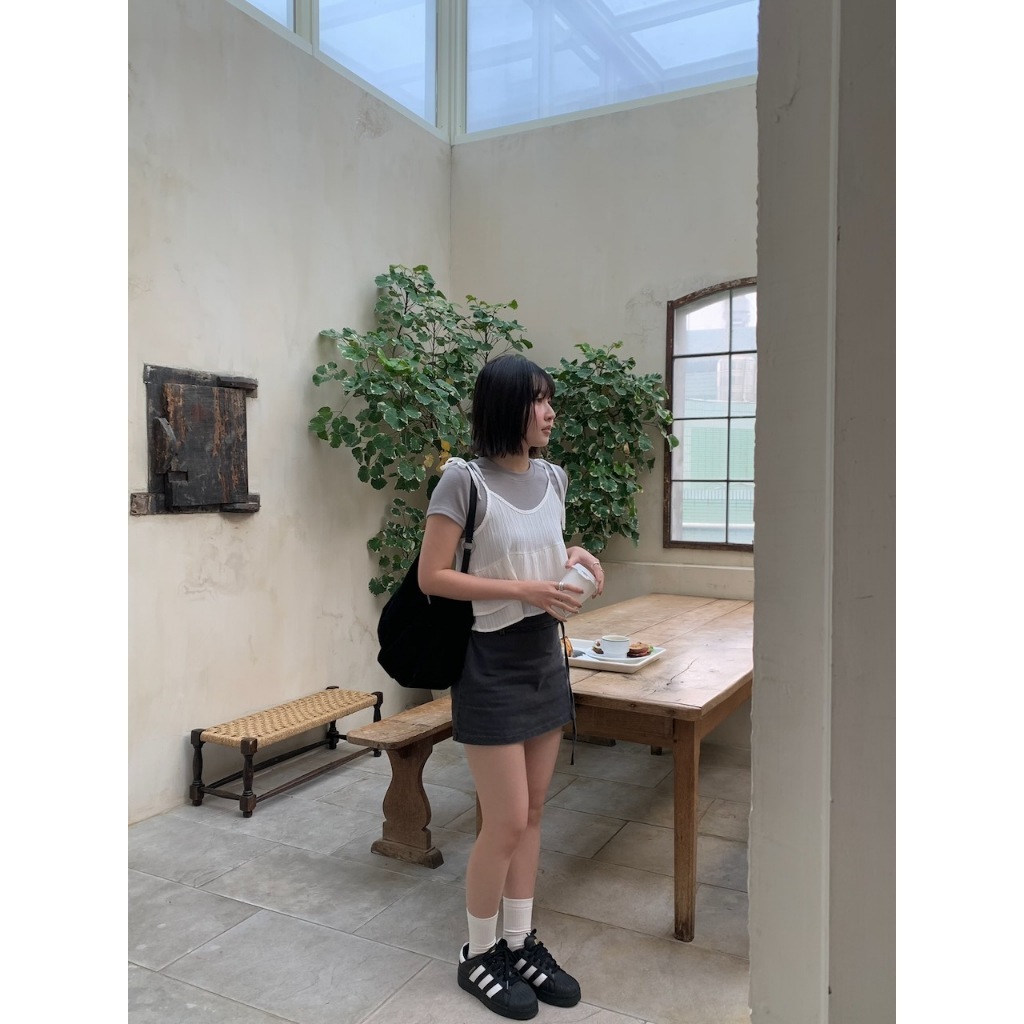 A28 一塊小蛋糕！波紋肩綁帶背心 #8508