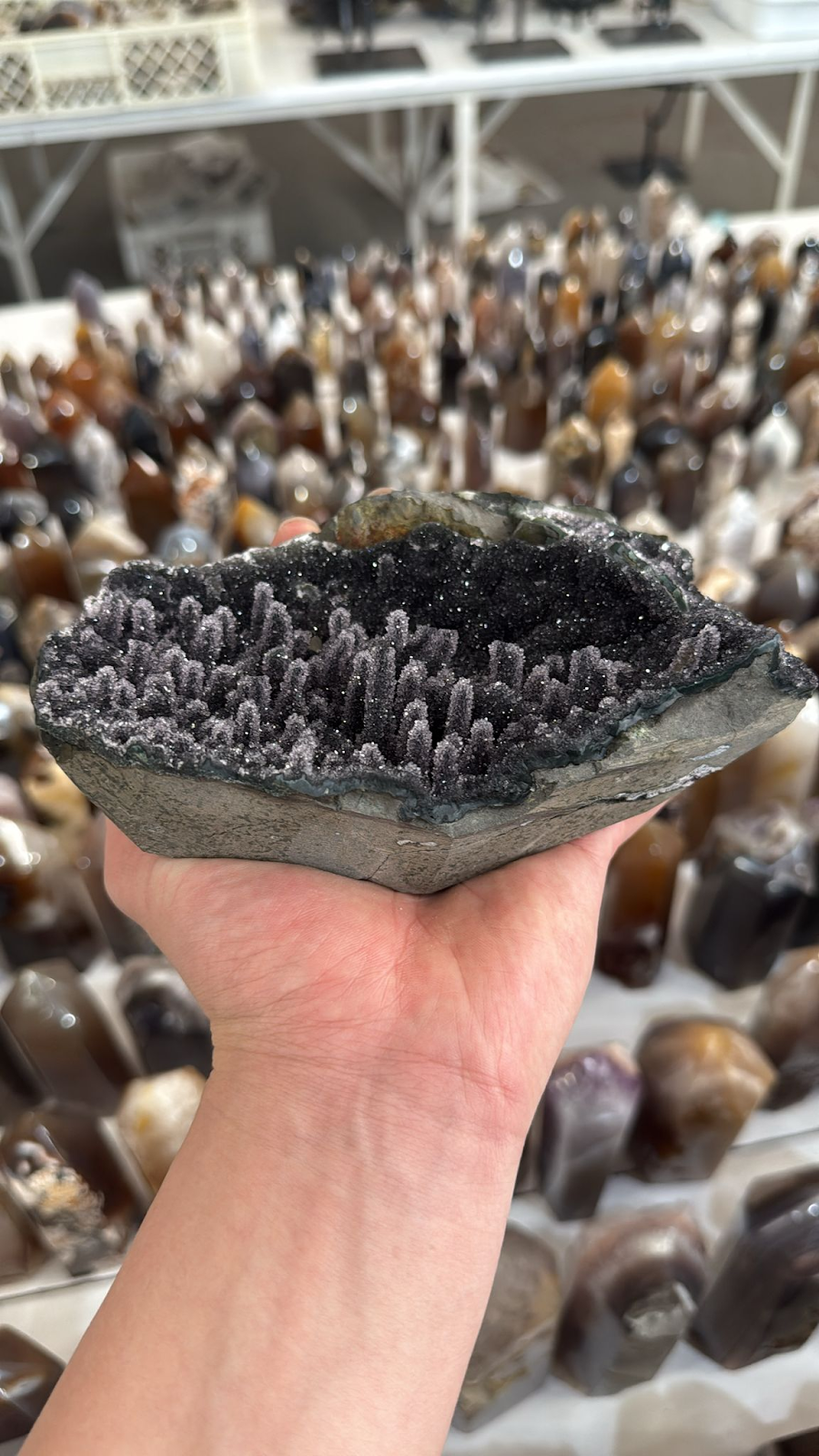 WL286 黑銀河紫水晶鎮 SSS級別 A286 1.15 kg