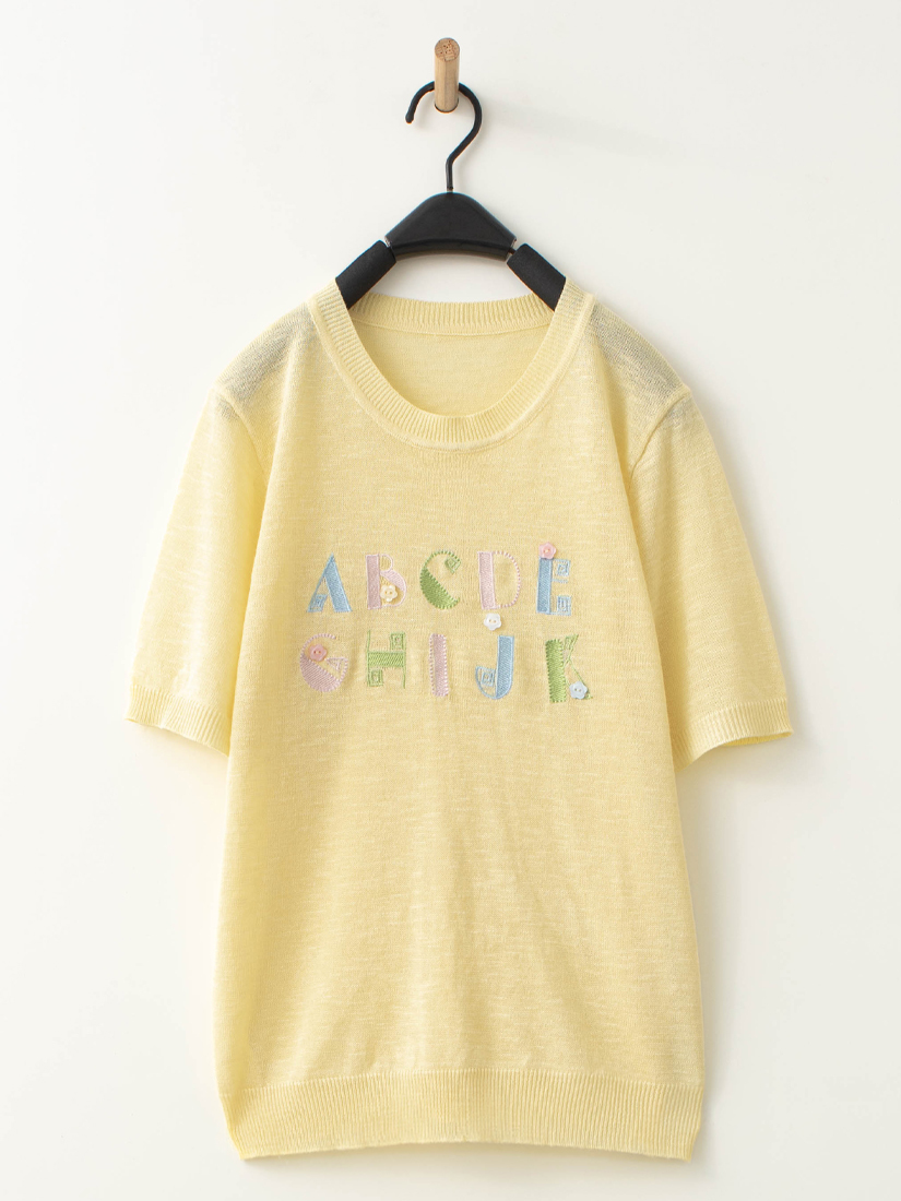 微透膚質感繡花針織上衣格紋蛋糕長裙組合