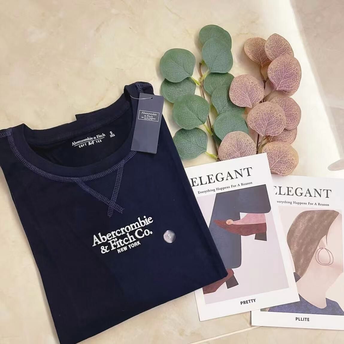 ABERCROMBIE & FITCH LOGO LS TEE