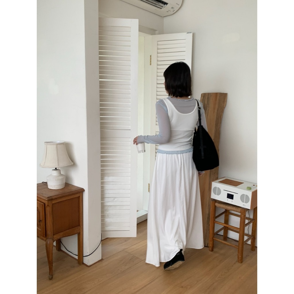 A16 春天就是要當小仙女！漂亮白裙 #4524