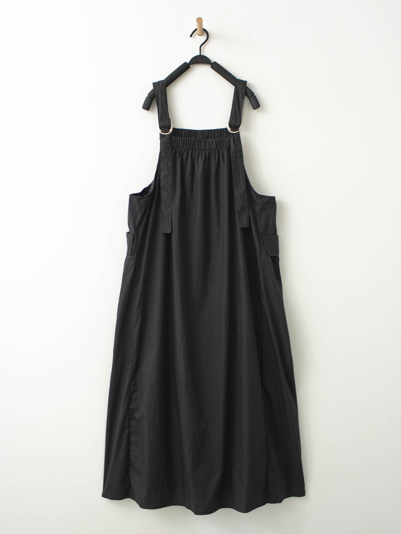 口袋抓皺吊帶洋裝復古條紋棉蕾絲背心組合