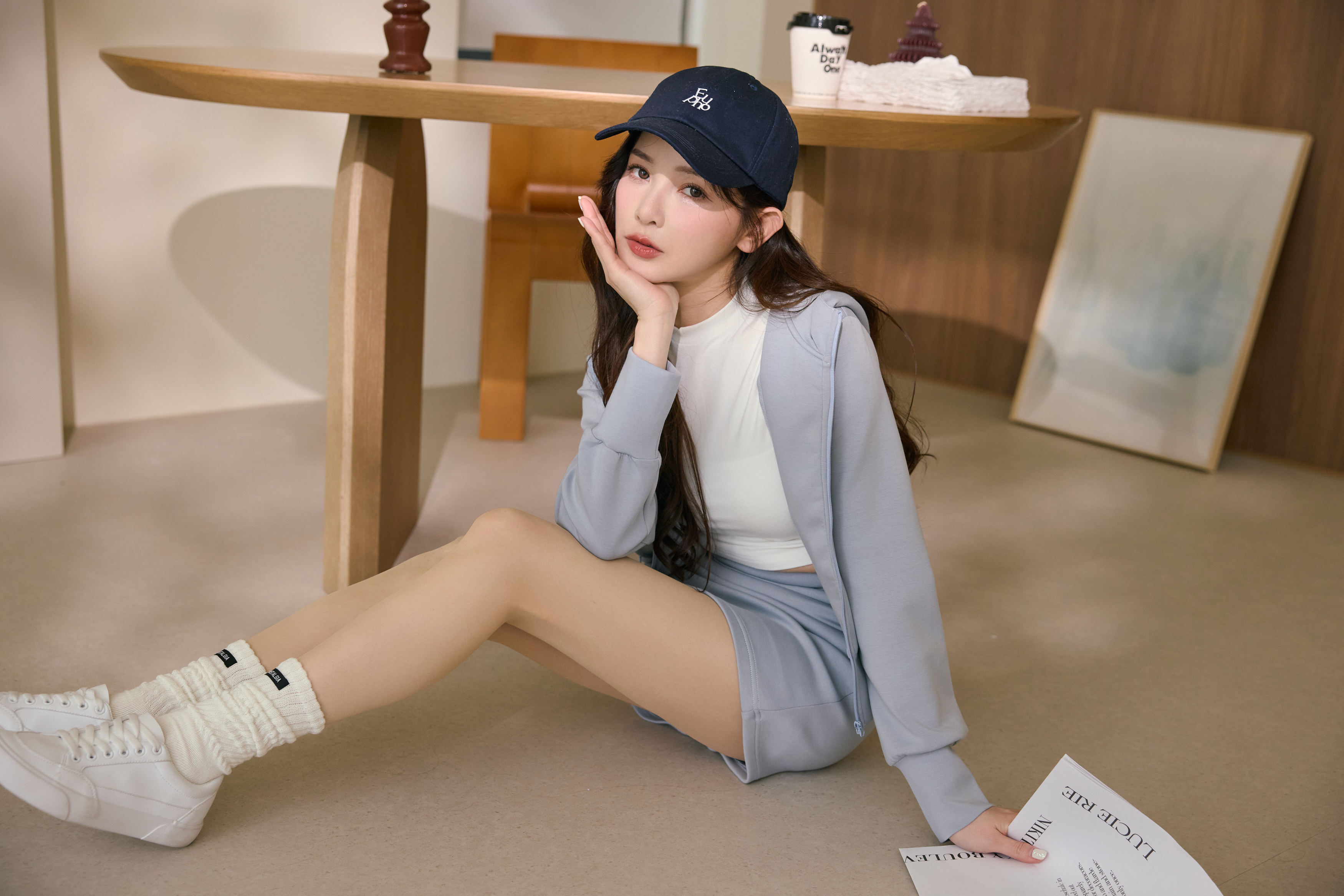 冰河藍太空棉外套