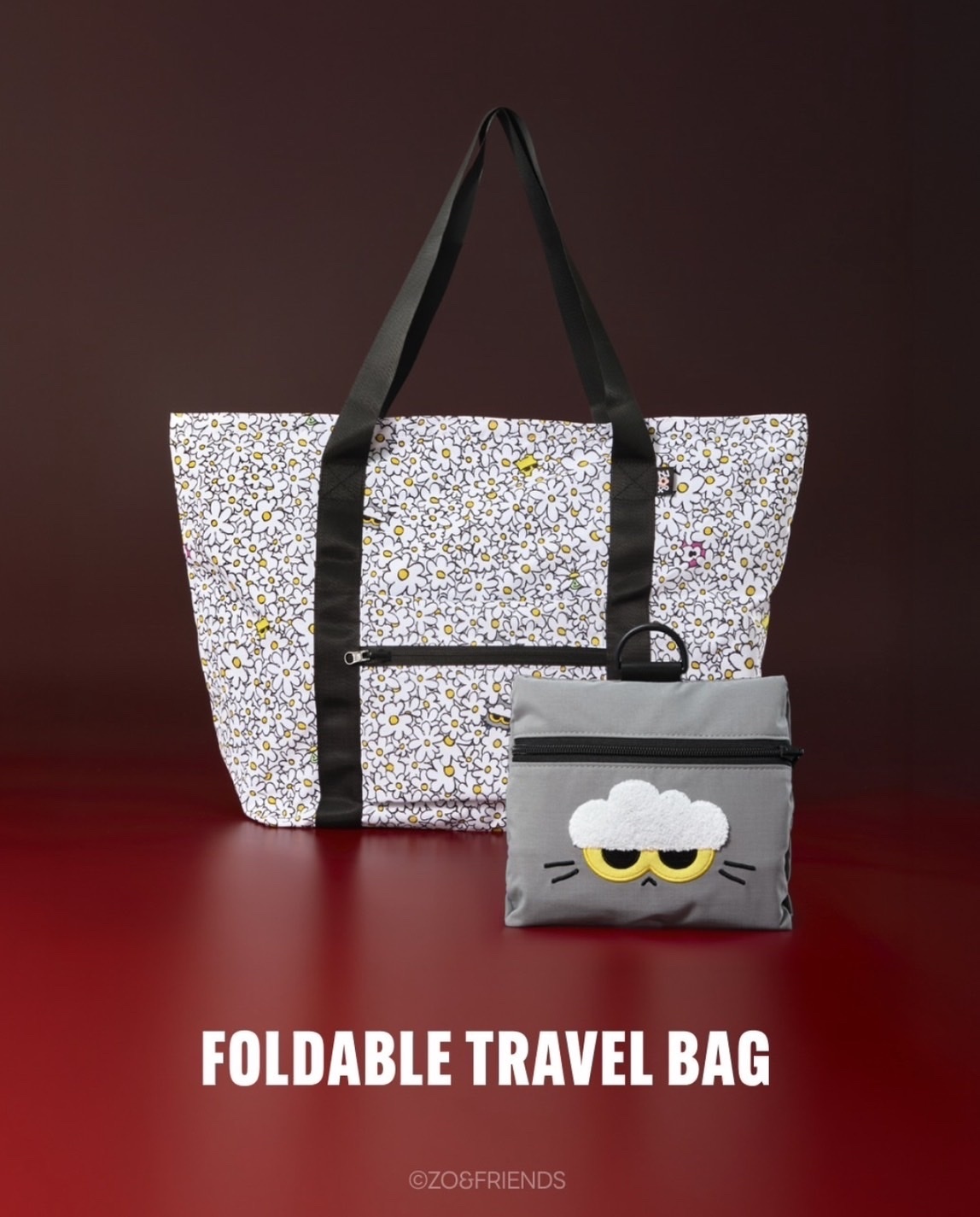 [ Zo&Friends ]Zoa貓咪可折疊旅行袋