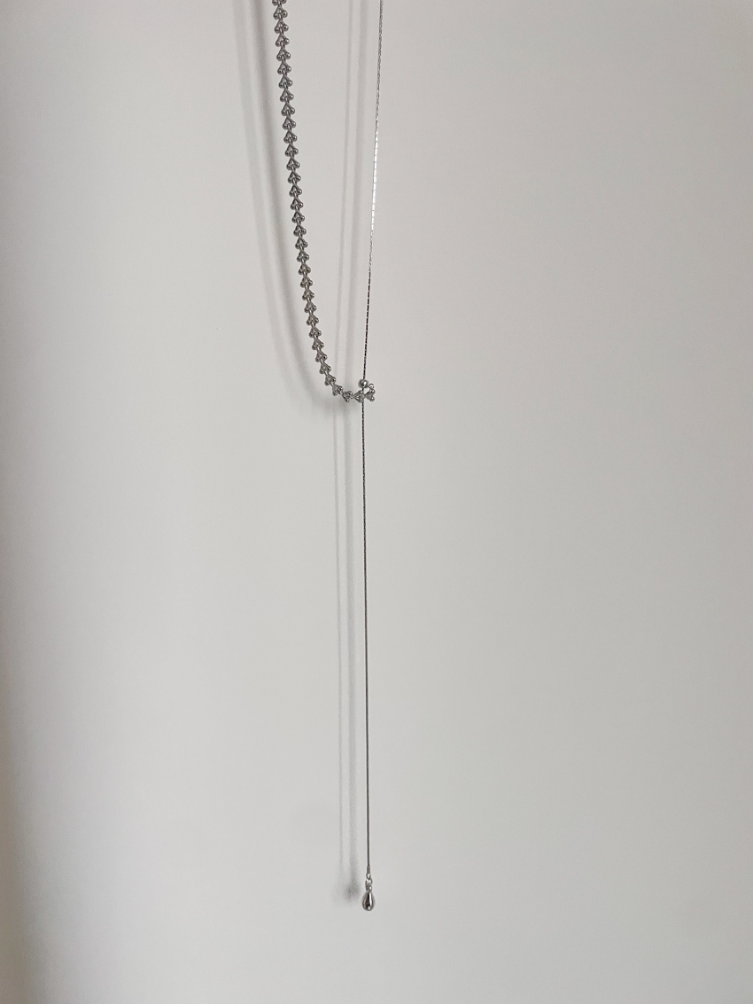 mixed teardrop pendant chain
