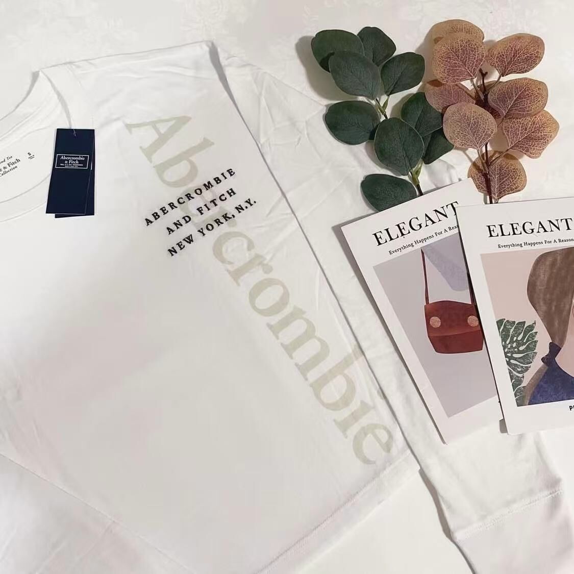 ABERCROMBIE & FITCH LOGO LS TEE