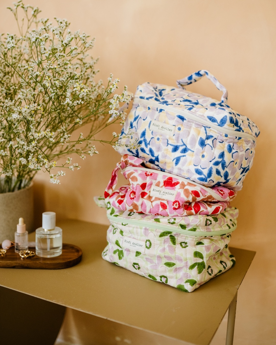 愛米莉亞綠色 | 方塊化妝包