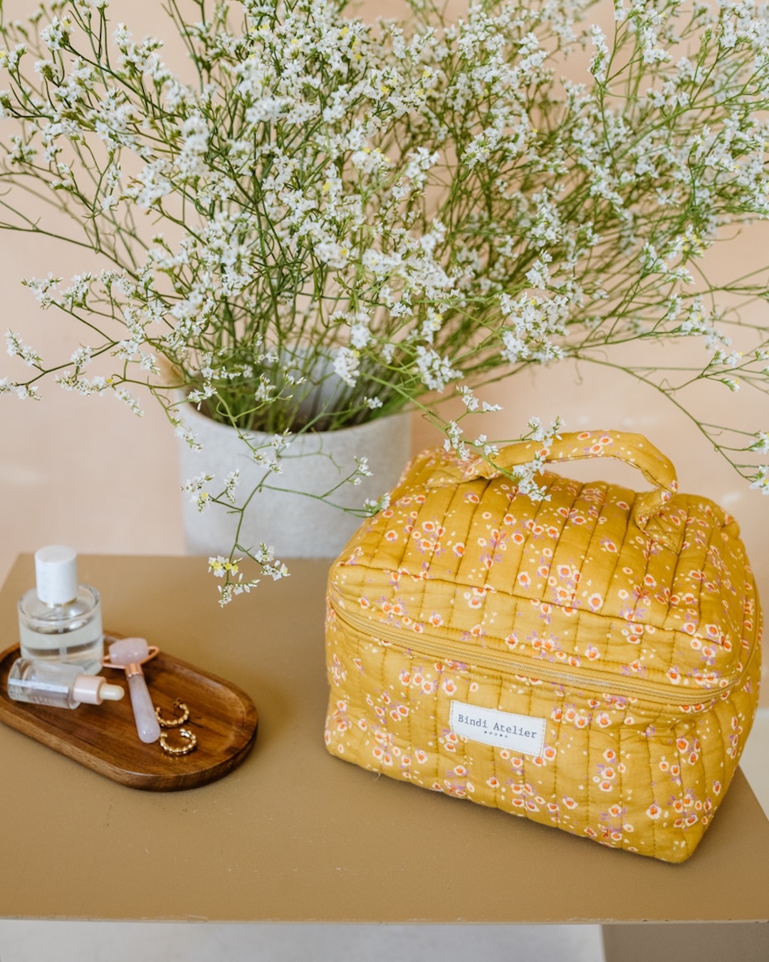 怡琪卡其綠 | 方塊化妝包