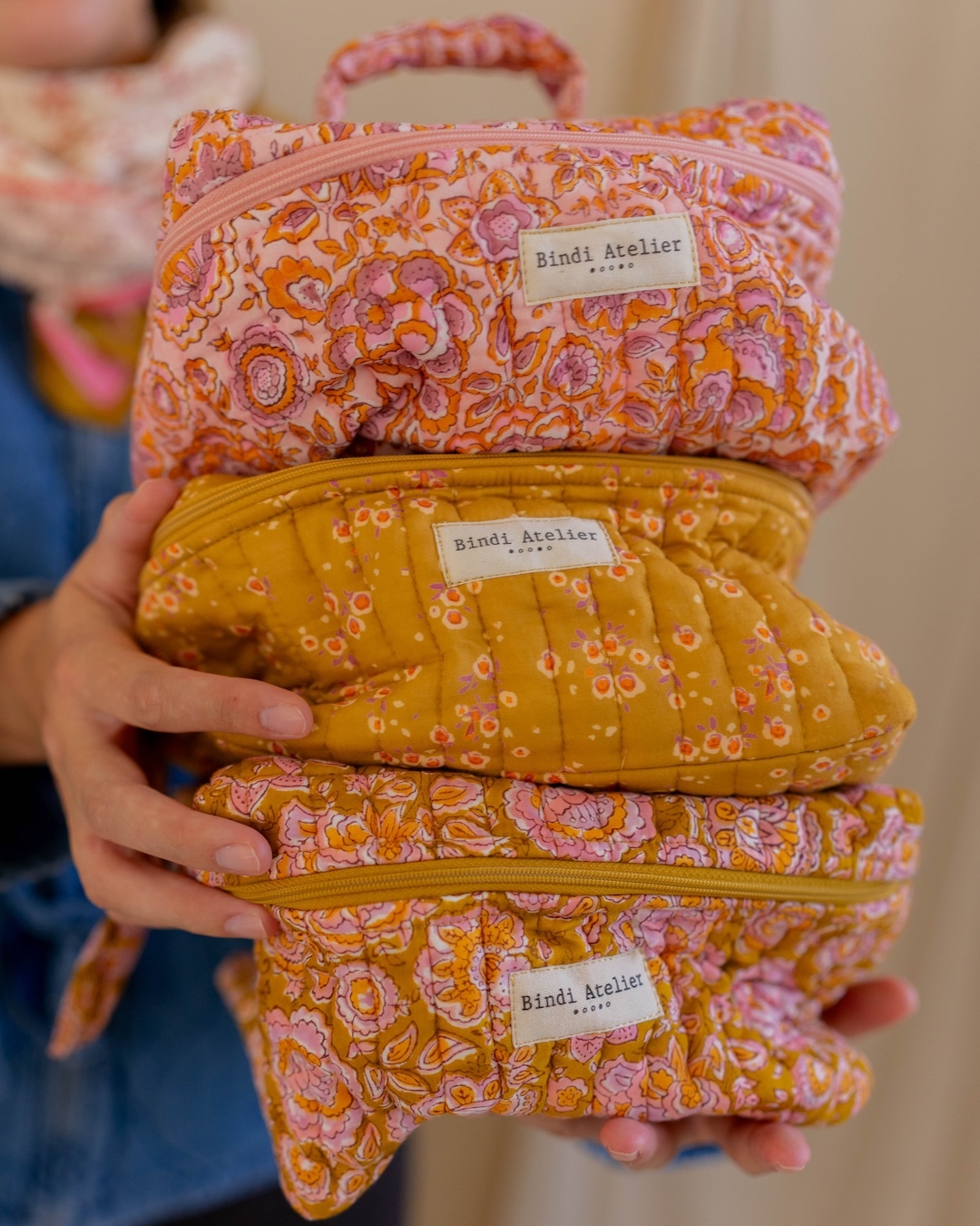 怡琪卡其綠 | 方塊化妝包