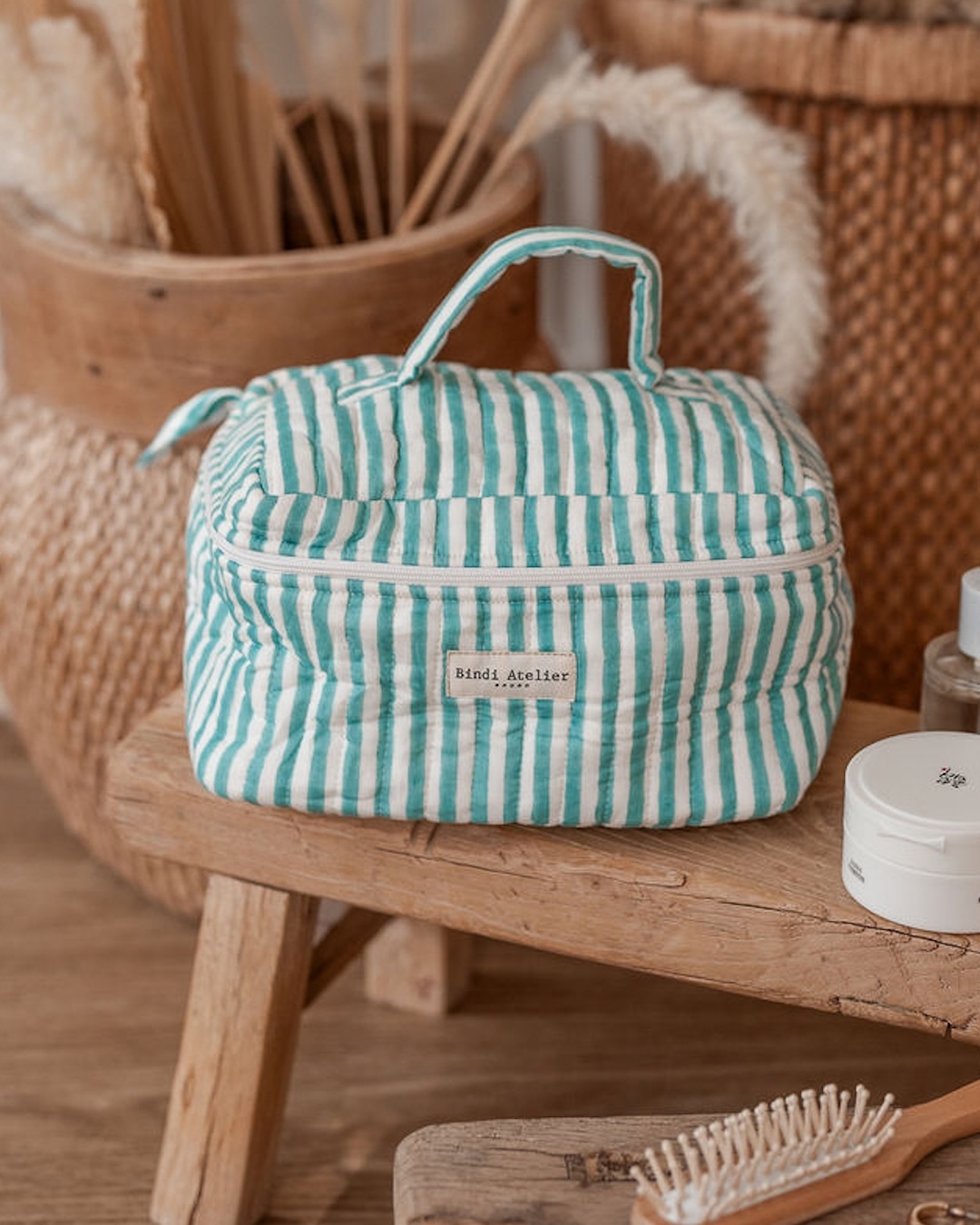 蓋比水漾藍 | 方塊化妝包