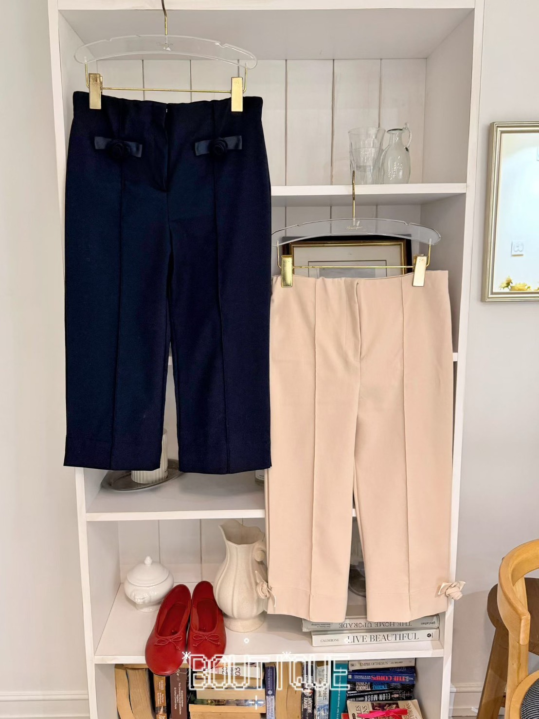 小花別針七分褲