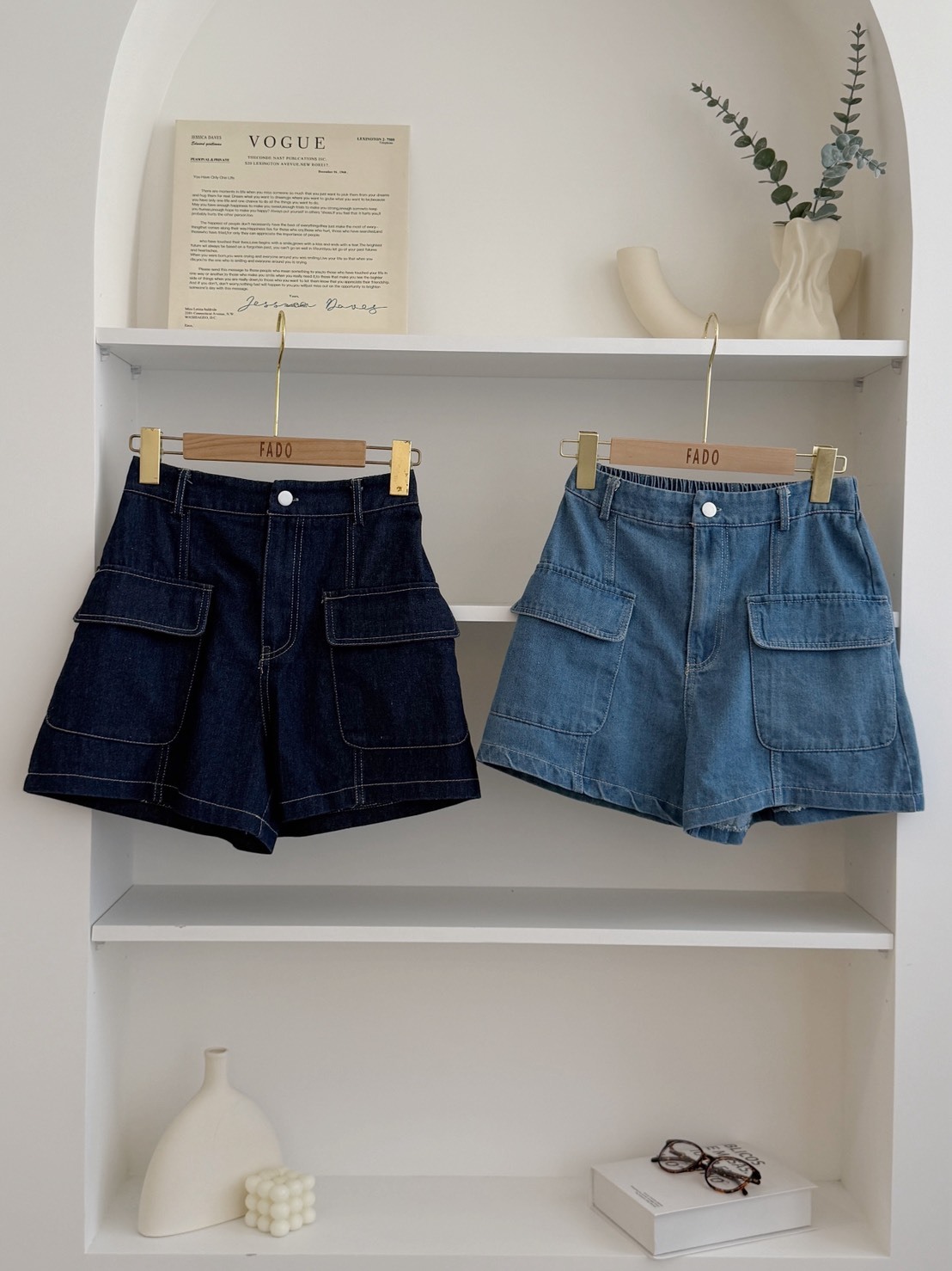 法朵Fado shop｜雙口袋牛仔短褲 2505001 兩色