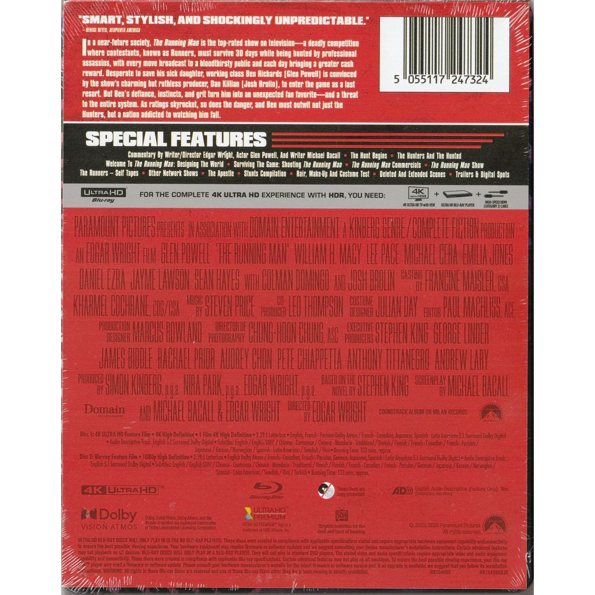 逃亡遊戲 (2025) (鐵盒裝) (4K Ultra HD + Blu-ray)