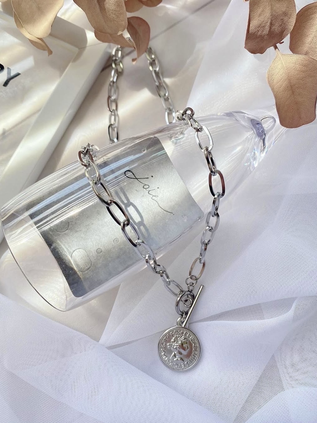 coin silver necklace