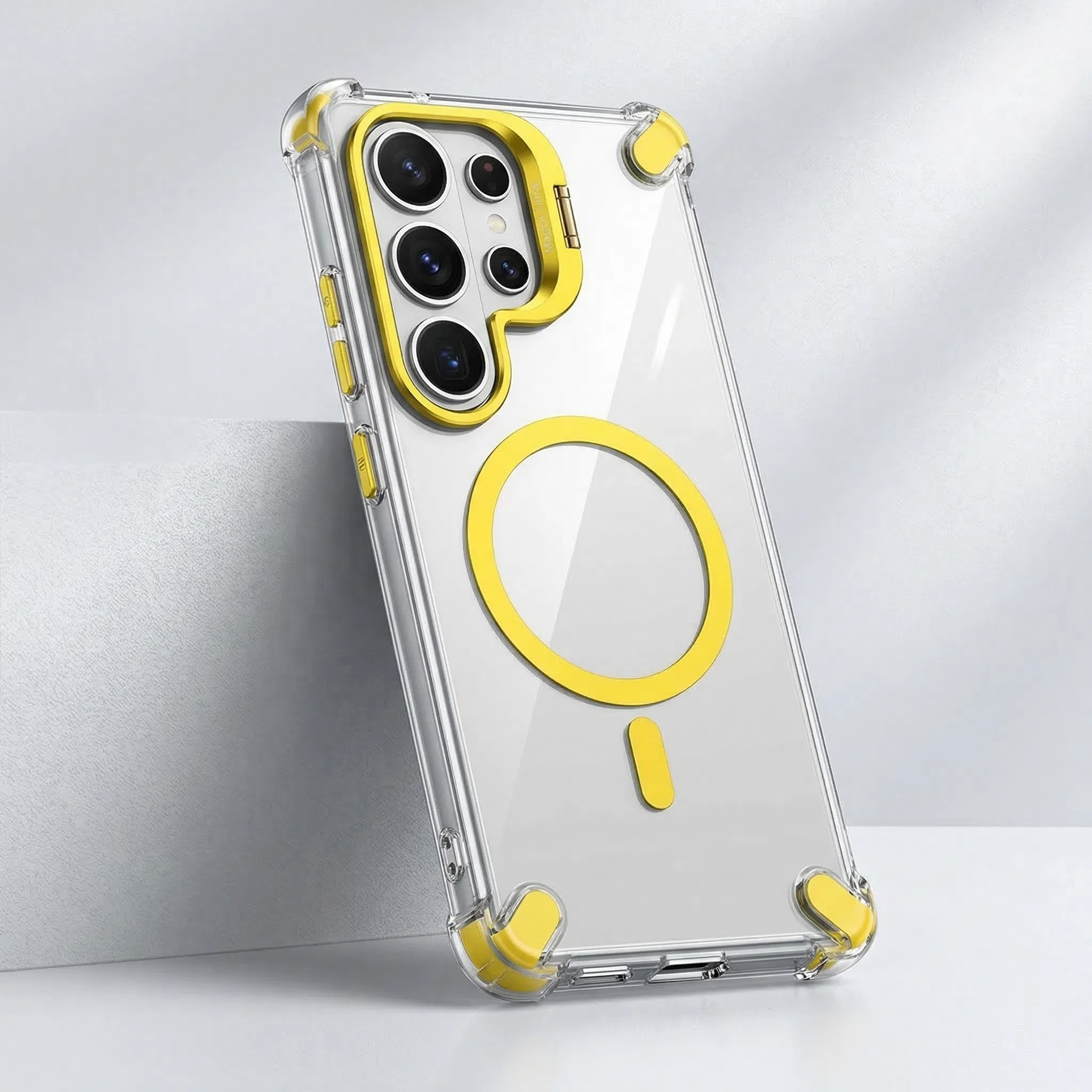 【送金屬鏡頭貼】三星S26/S25/S24/S23/S22系列金屬鏡頭支架防摔殼 四角加高，氣囊設計 六色可選