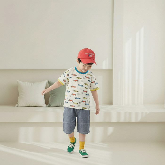 正韓夏Orangemom 兩色車車涼爽上衣