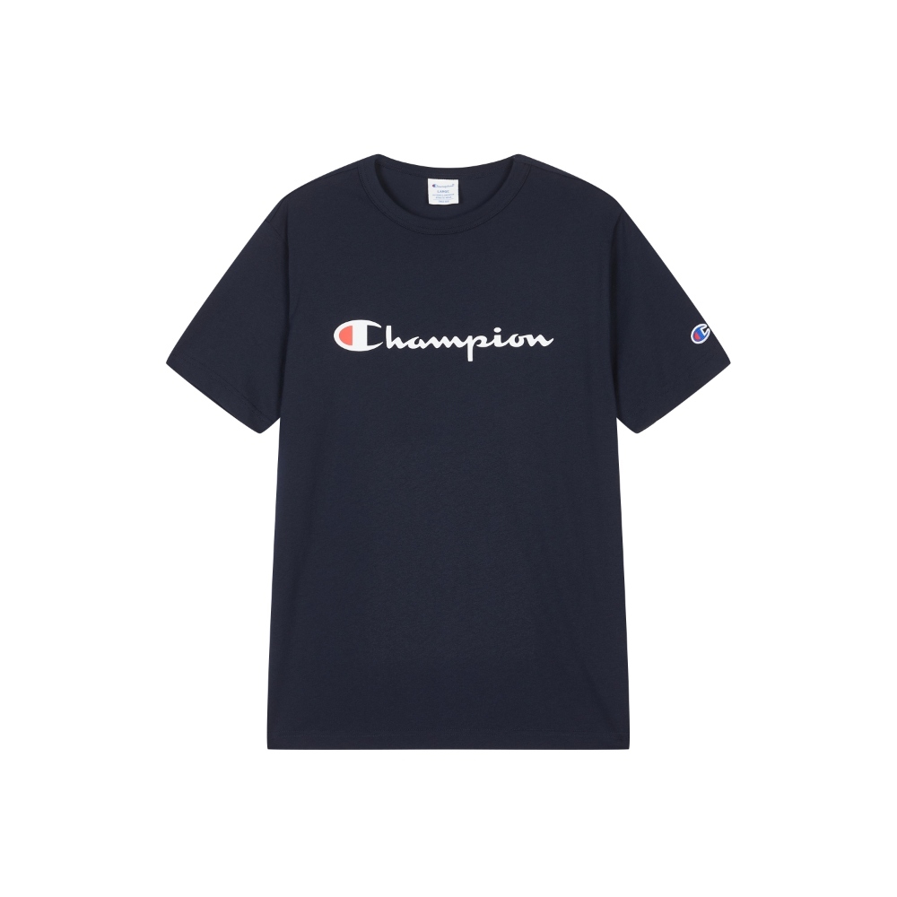 男女款- AUTHENTIC 草寫LOGO短袖棉質T恤- 藏青色（U6ASSSU546M607）