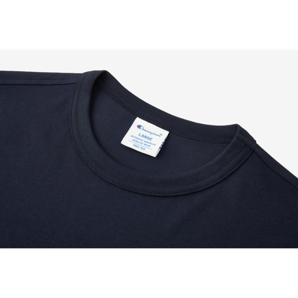 男女款- AUTHENTIC 草寫LOGO短袖棉質T恤- 藏青色（U6ASSSU546M607）