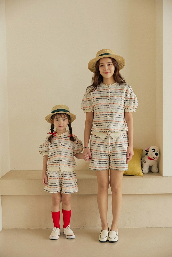 正韓夏Orangemom  親子裝_條紋短褲