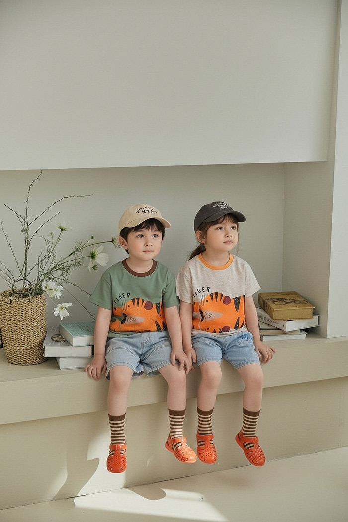 正韓夏Orangemom 兩色趴趴老虎上衣