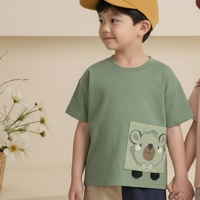 正韓夏Orangemom 兩色口袋熊上衣