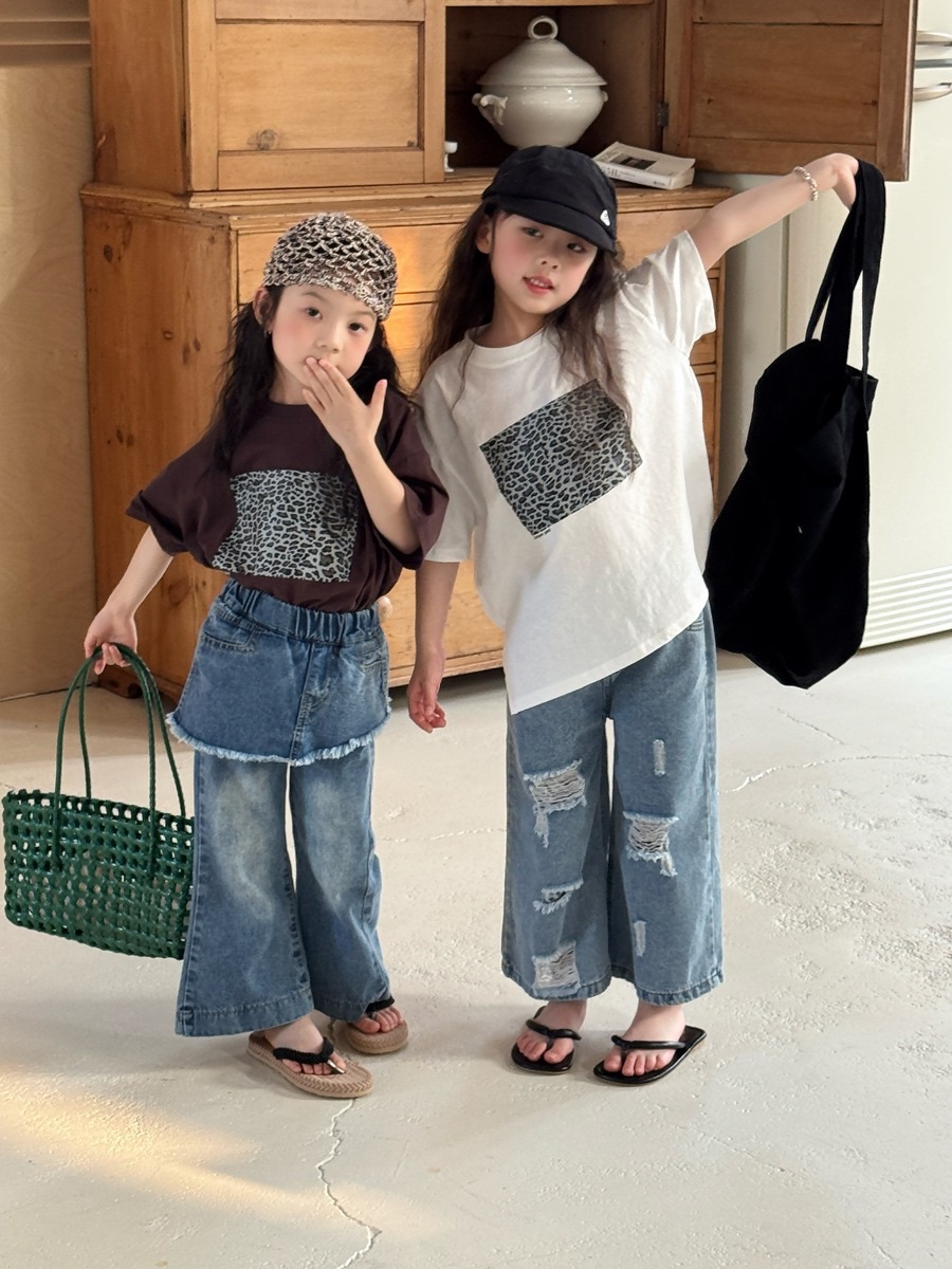 復古寬鬆豹紋上衣