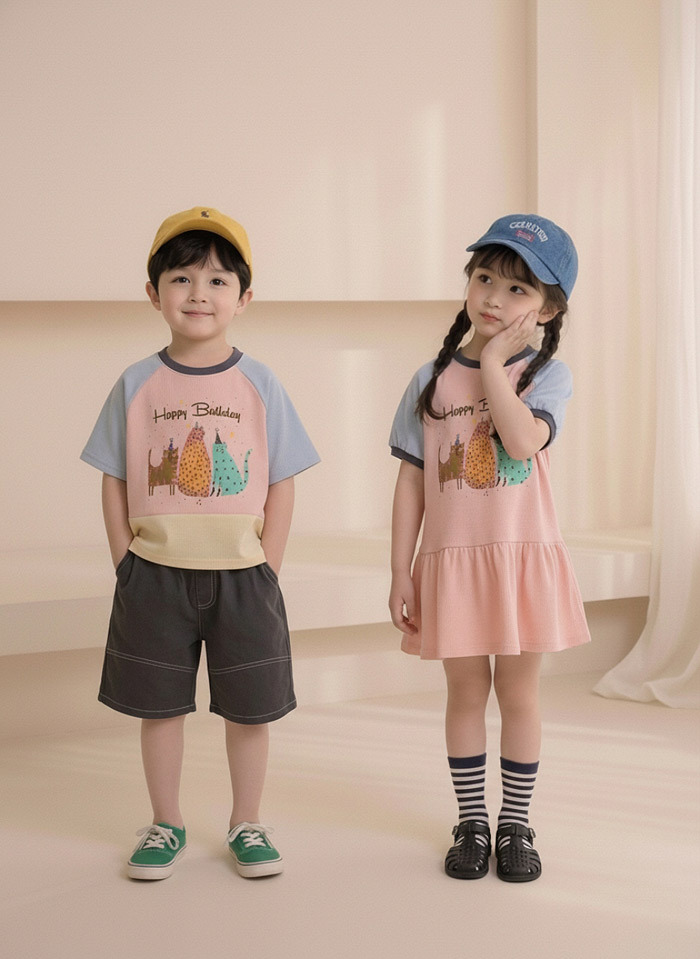 正韓夏Orangemom 兩色生日派對洋裝