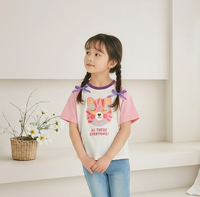 正韓夏Orangemom 兩色可愛貓貓上衣