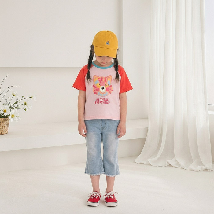 正韓夏Orangemom 兩色可愛貓貓上衣