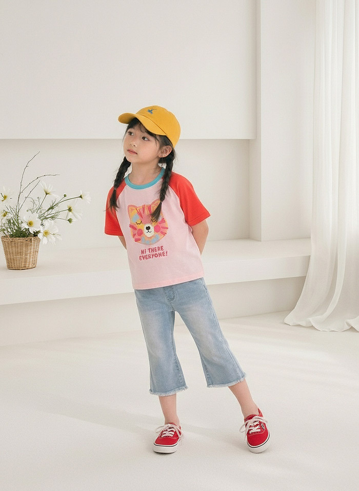 正韓夏Orangemom  三色不修邊喇叭褲